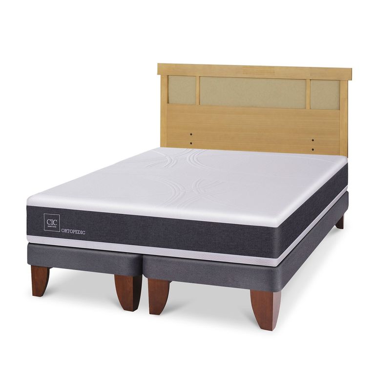 CIC Cama Europea Ortopedic 2 Plazas + Respaldo
