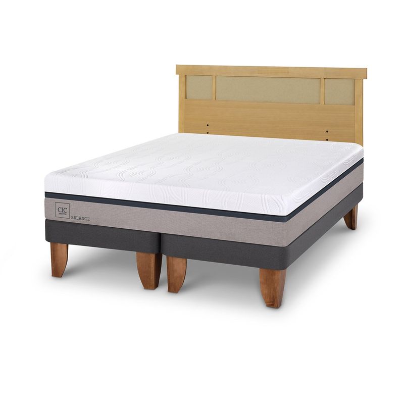 CIC - Cama Europea Balance 2 Plazas + Respaldo Cic