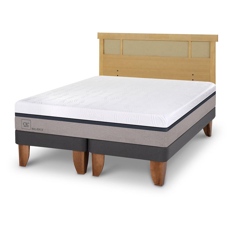 CIC - Cama Europea Balance King + Respaldo Cic