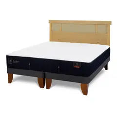 CIC - Cama Europea Premium 2 Plazas + Respaldo