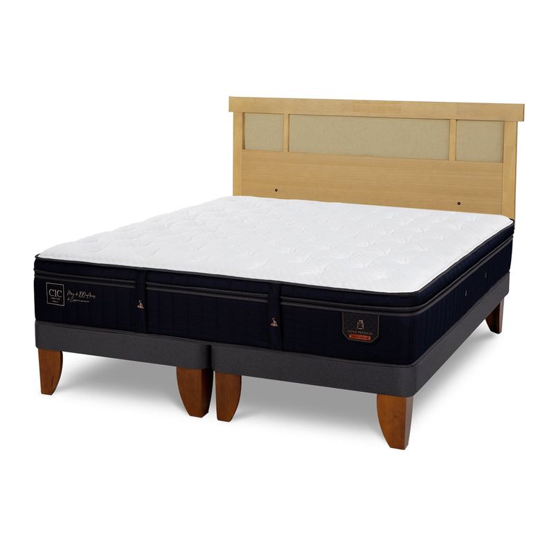 CIC - Cama Europea S Premium 2 Plazas + Respaldo Cic