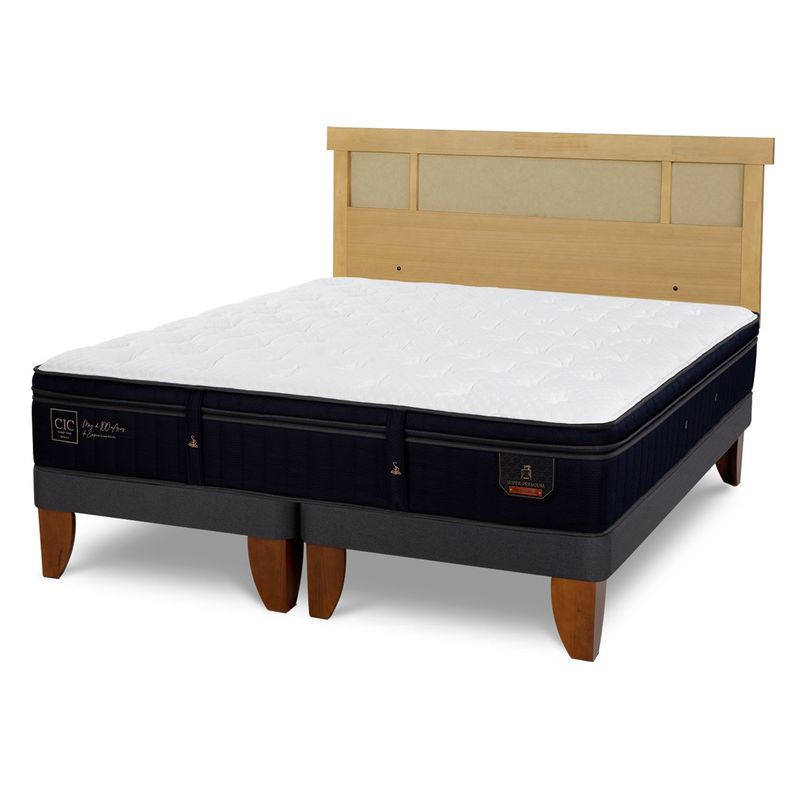 CIC - Cama Europea S Premium King + Respaldo Cic