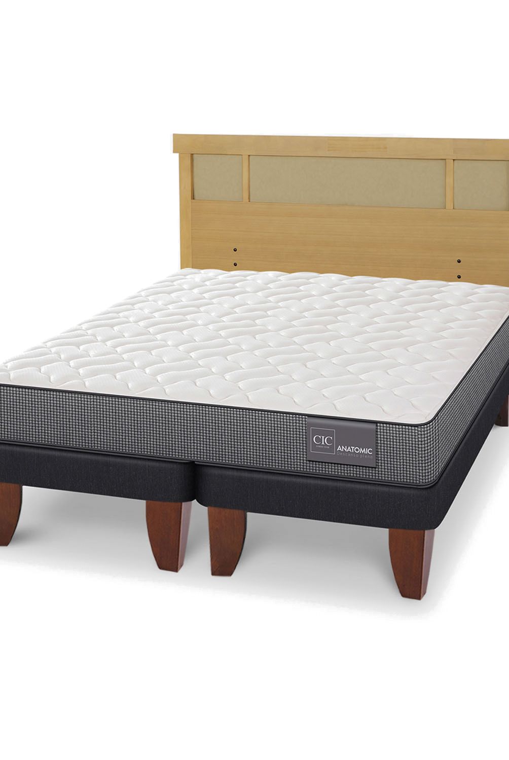 CIC - Cama Europea Anatomic 2 Plazas + Respaldo Cic