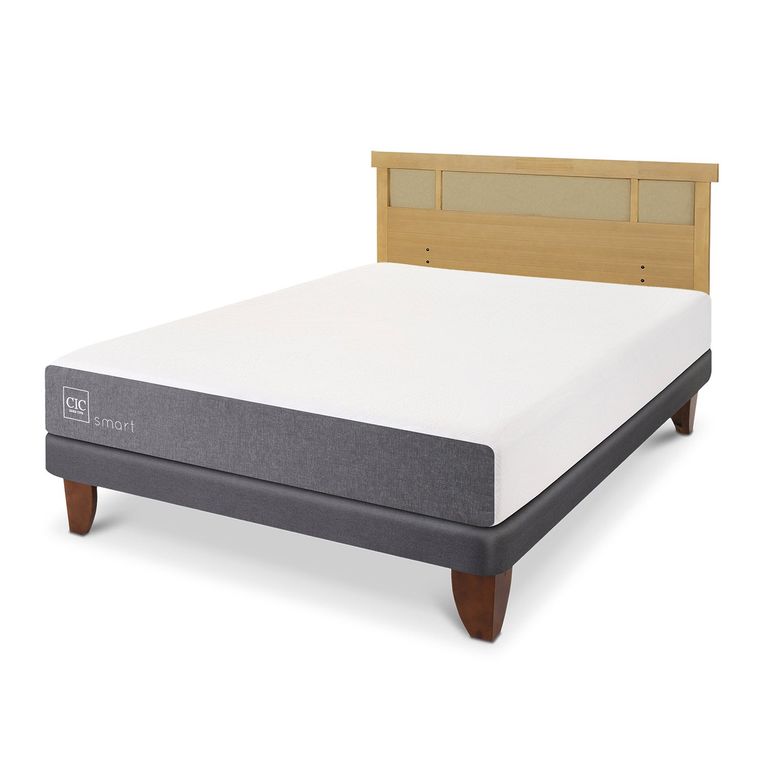 CIC Cama Europea Smart 2 Plazas + Respaldo