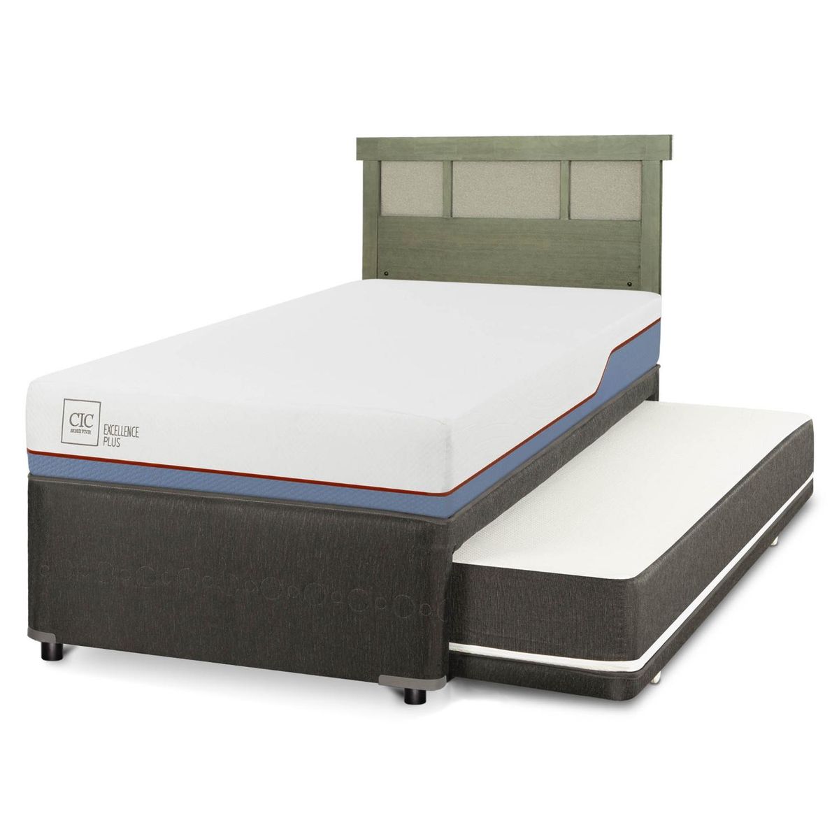CIC - Cama Nido Excellence Plus 1.5 Plazas x 2.00 mt + Respaldo CIC