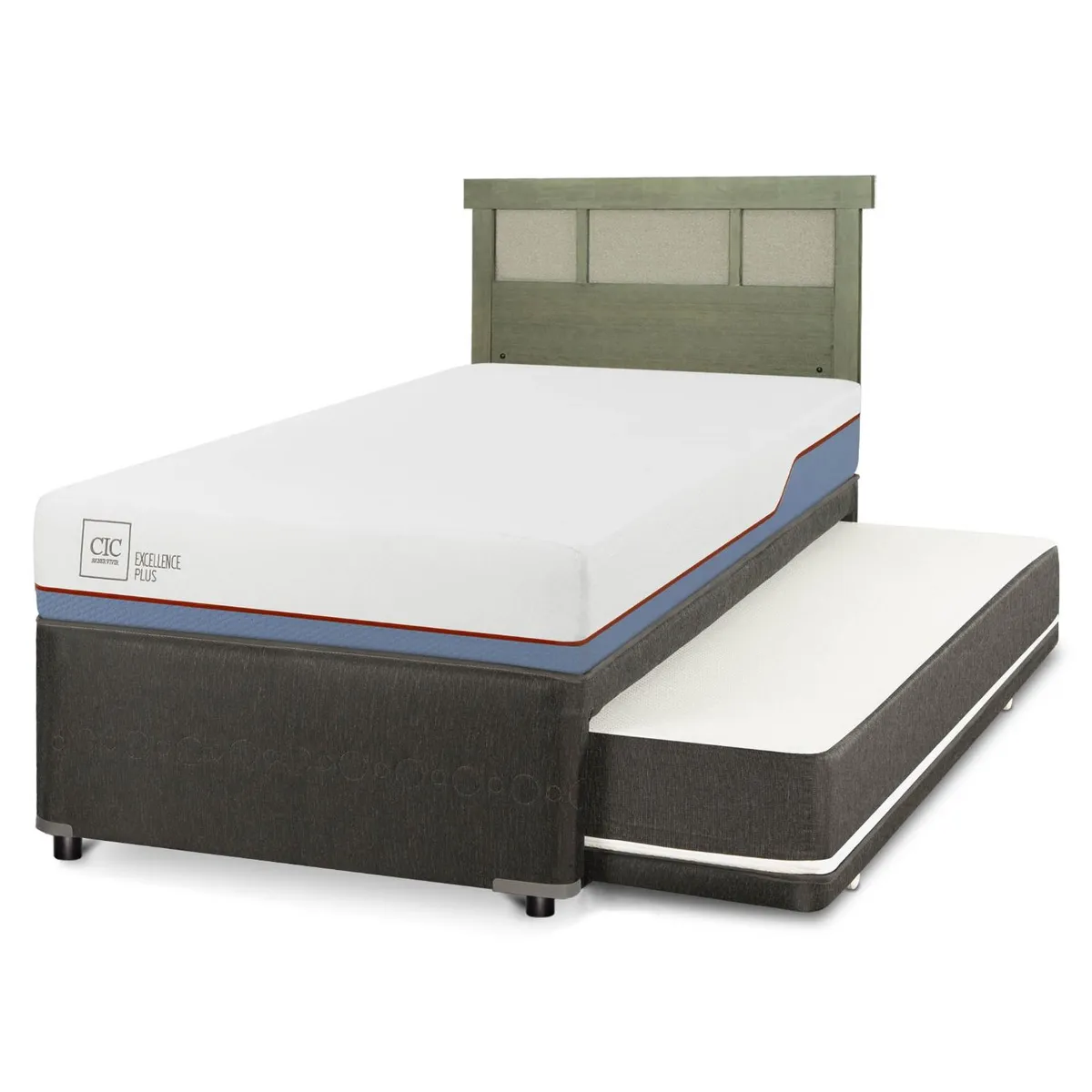 CIC - Cama Nido Excellence Plus 1.5 Plazas x 2.00 mt + Respaldo CIC