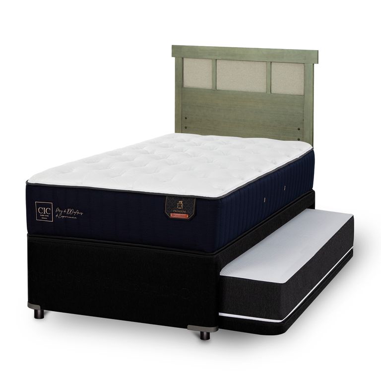CIC Cama Nido Premium 1.5 plazas x 2.00 mt + Respaldo