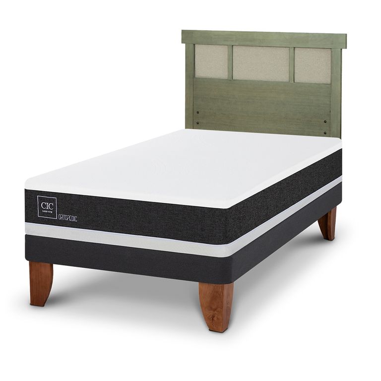 CIC Cama Europea Ortopedic 1.5 Plazas + Respaldo