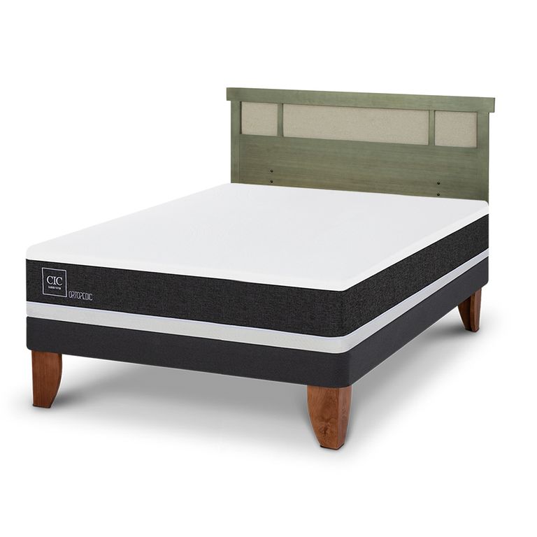 CIC Cama Europea Ortopedic 2 Plazas + Respaldo