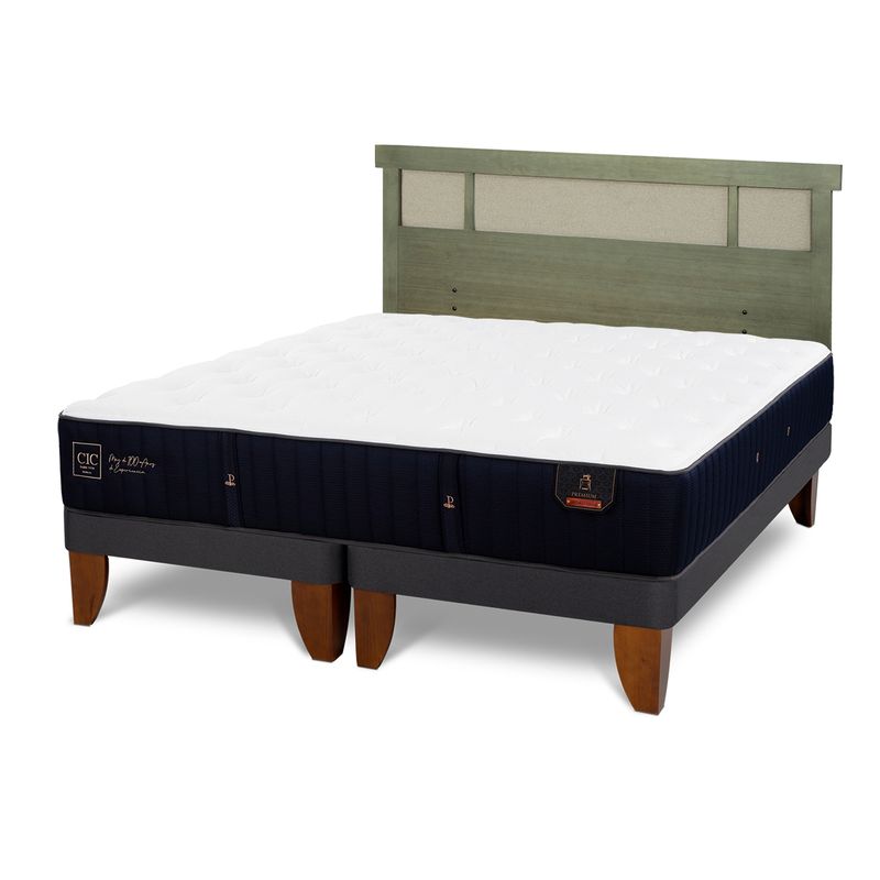 CIC - Cama Europea Premium 2 Plazas + Respaldo Cic