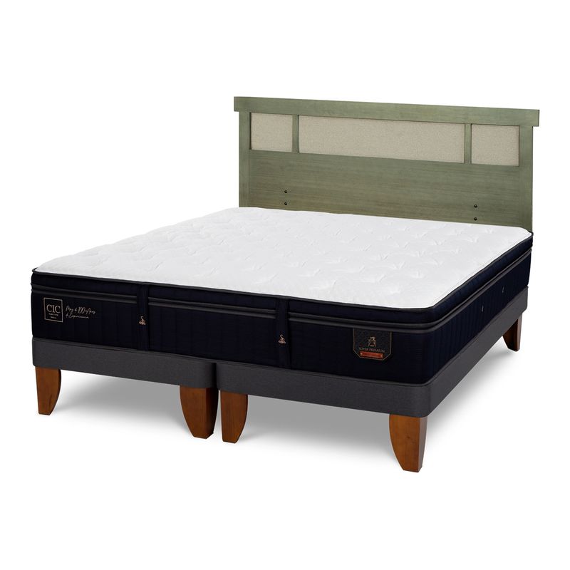 CIC - Cama Europea S Premium King + Respaldo Cic