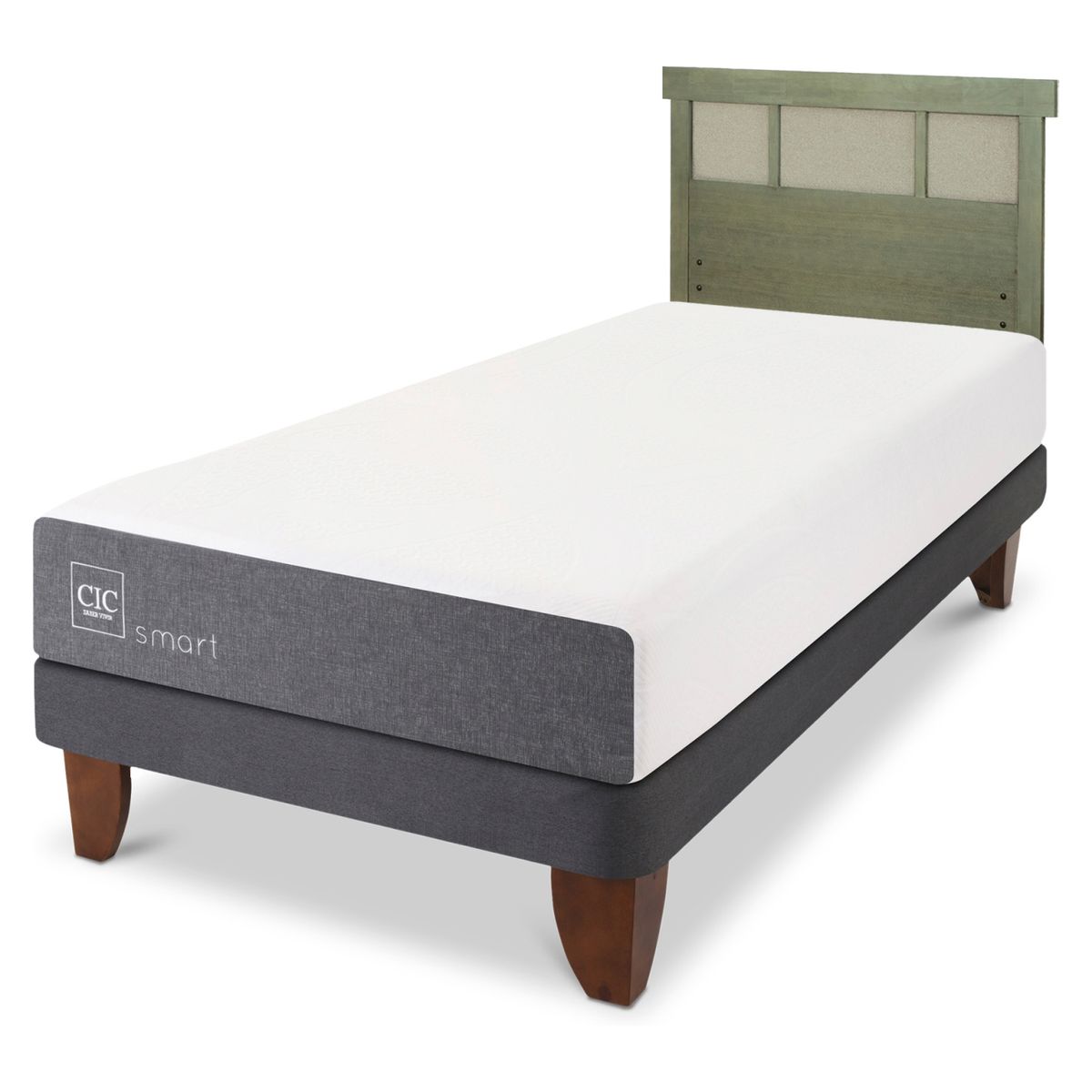 CIC - Cama Europea Smart 1.5 Plazas + Respaldo Cic