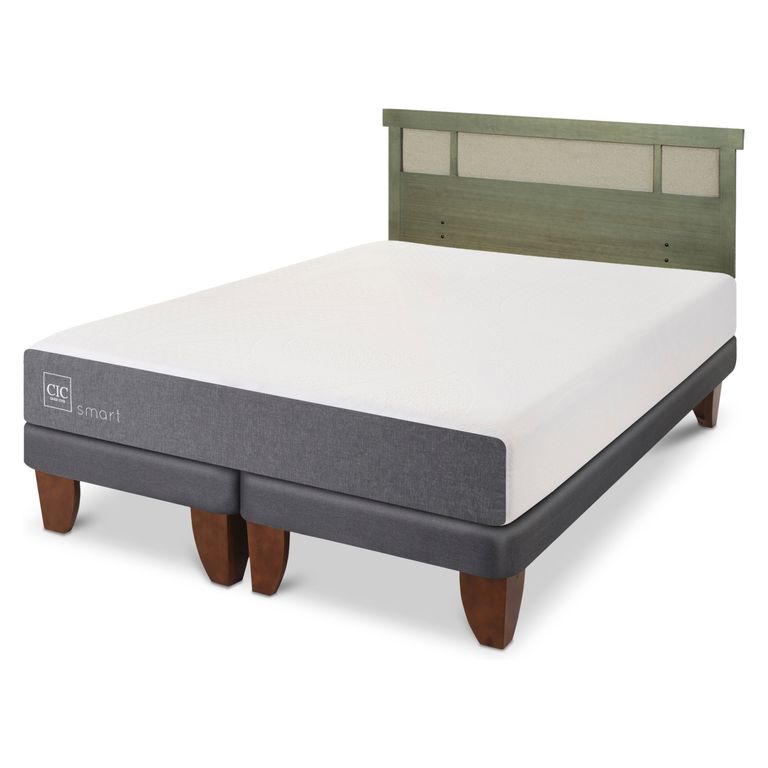 CIC Cama Europea Smart 2 Plazas + Respaldo