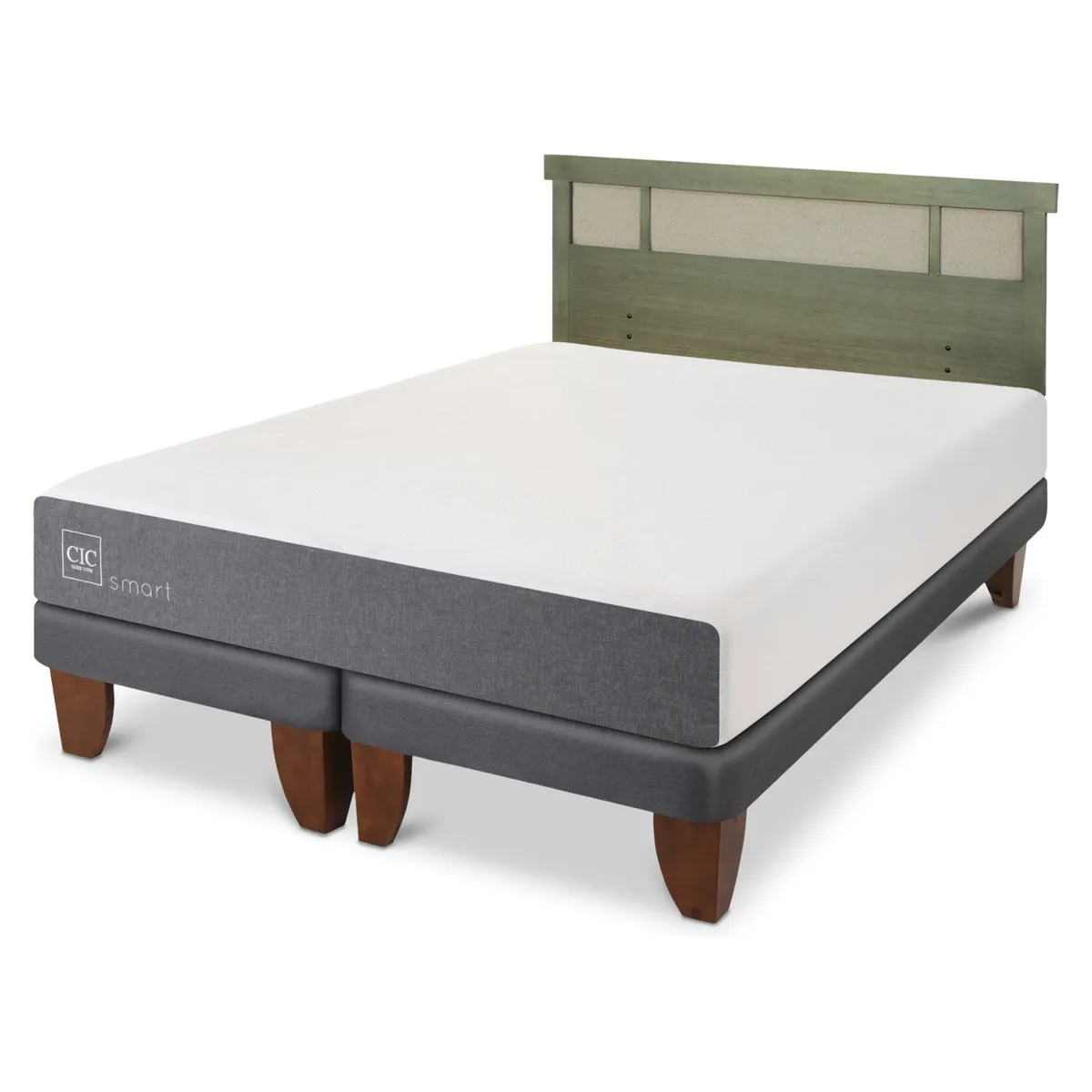 CIC - Cama Europea Smart 2 Plazas + Respaldo Cic