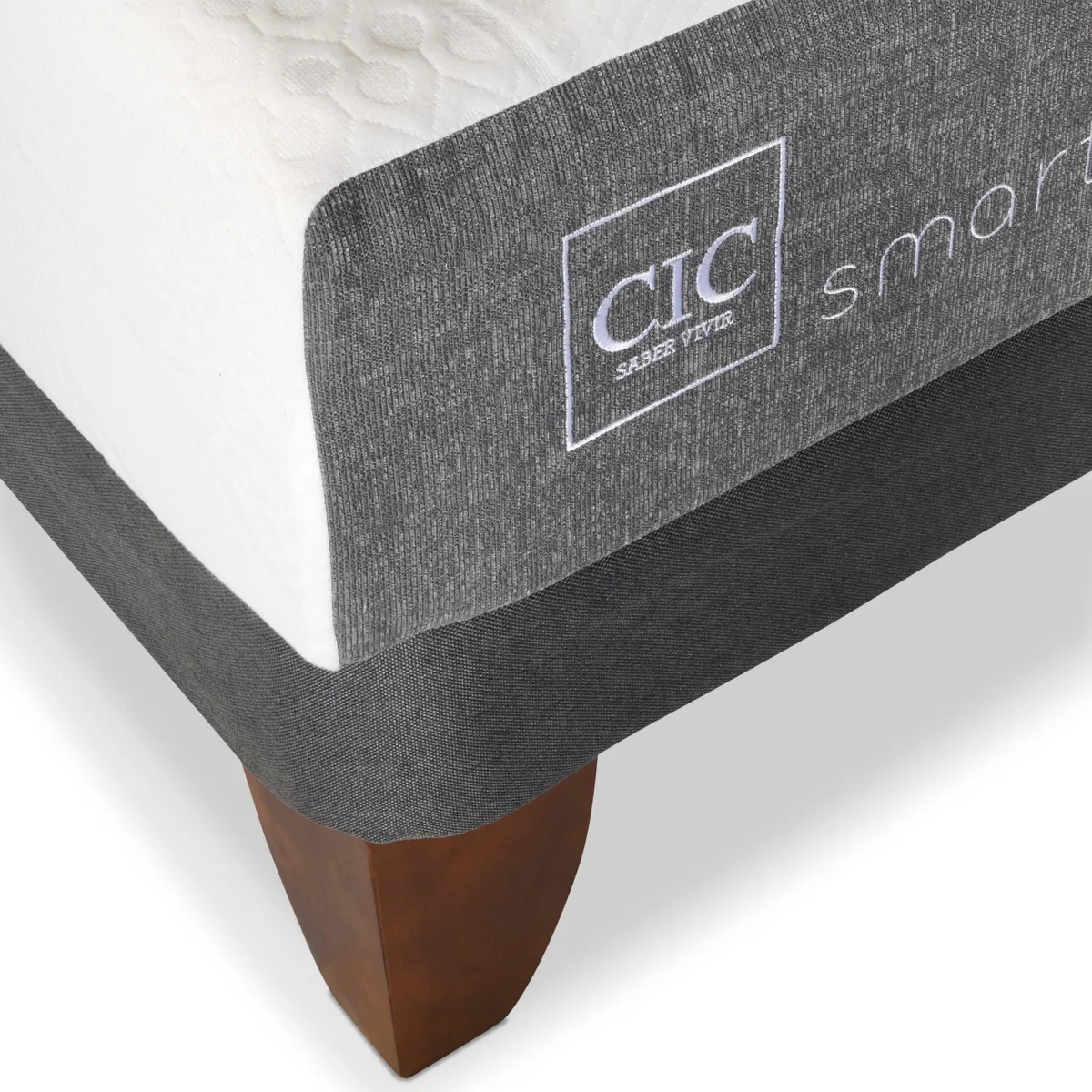 CIC - Cama Europea Smart 2 Plazas + Respaldo Cic