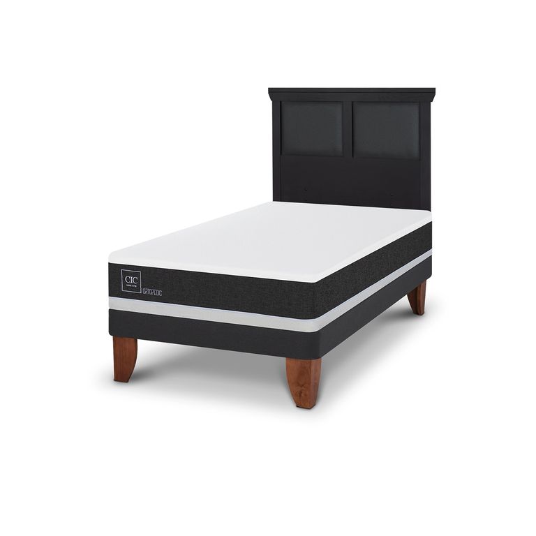 CIC Cama Europea Ortopedic 1.5 Plazas + Respaldo