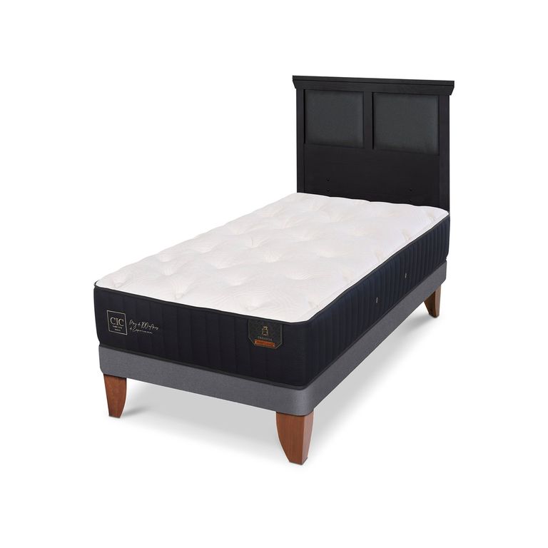 CIC Cama Europea Premium 1.5 Plazas + Respaldo