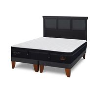 Cama Europea S Premium 2 Plazas + Respaldo