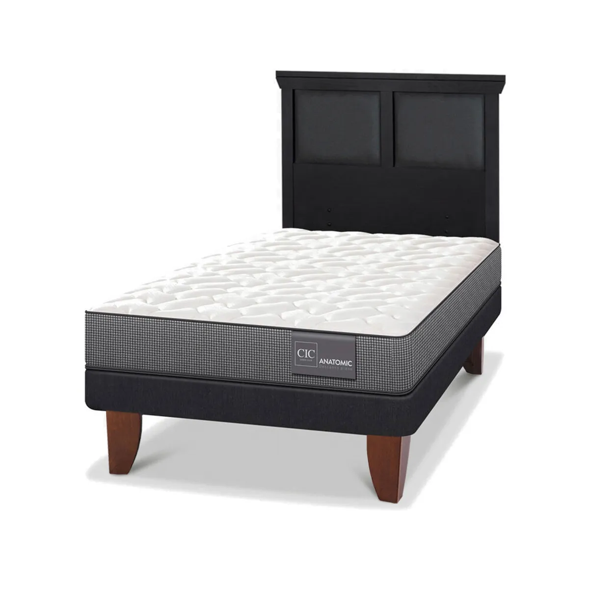 CIC - Cama Europea Anatomic 1.5 Plazas + Respaldo Cic
