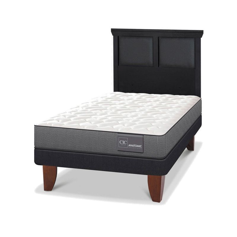 CIC - Cama Europea Anatomic 1.5 Plazas + Respaldo Cic