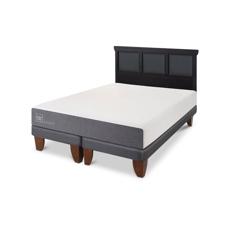 CIC Cama Europea Smart 2 Plazas + Respaldo