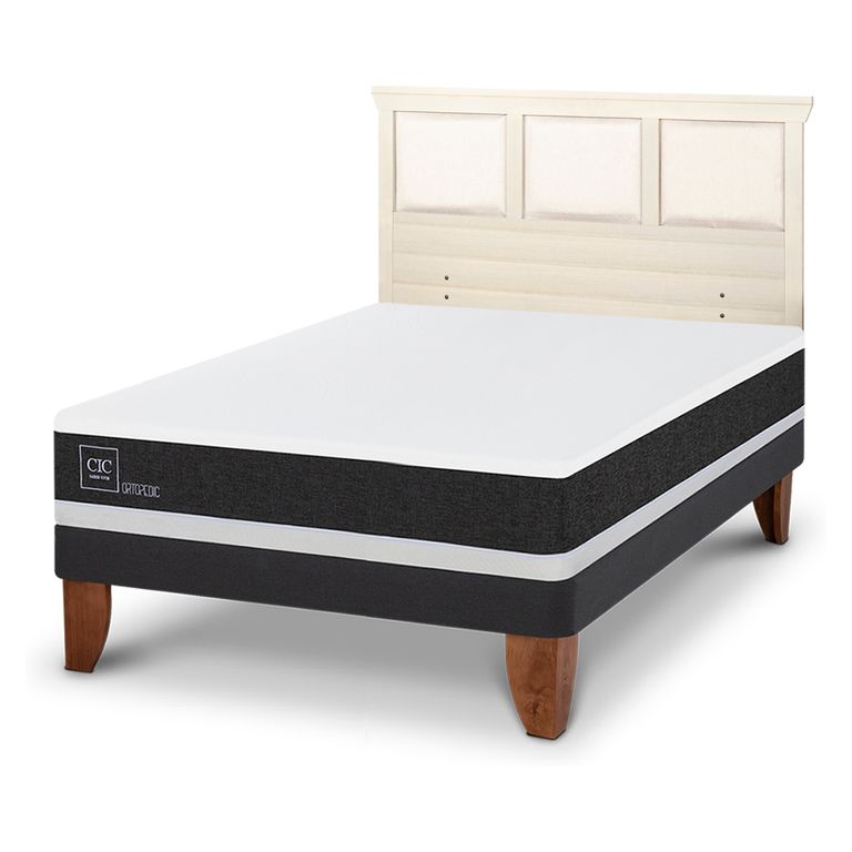 CIC Cama Europea Ortopedic 2 Plazas + Respaldo