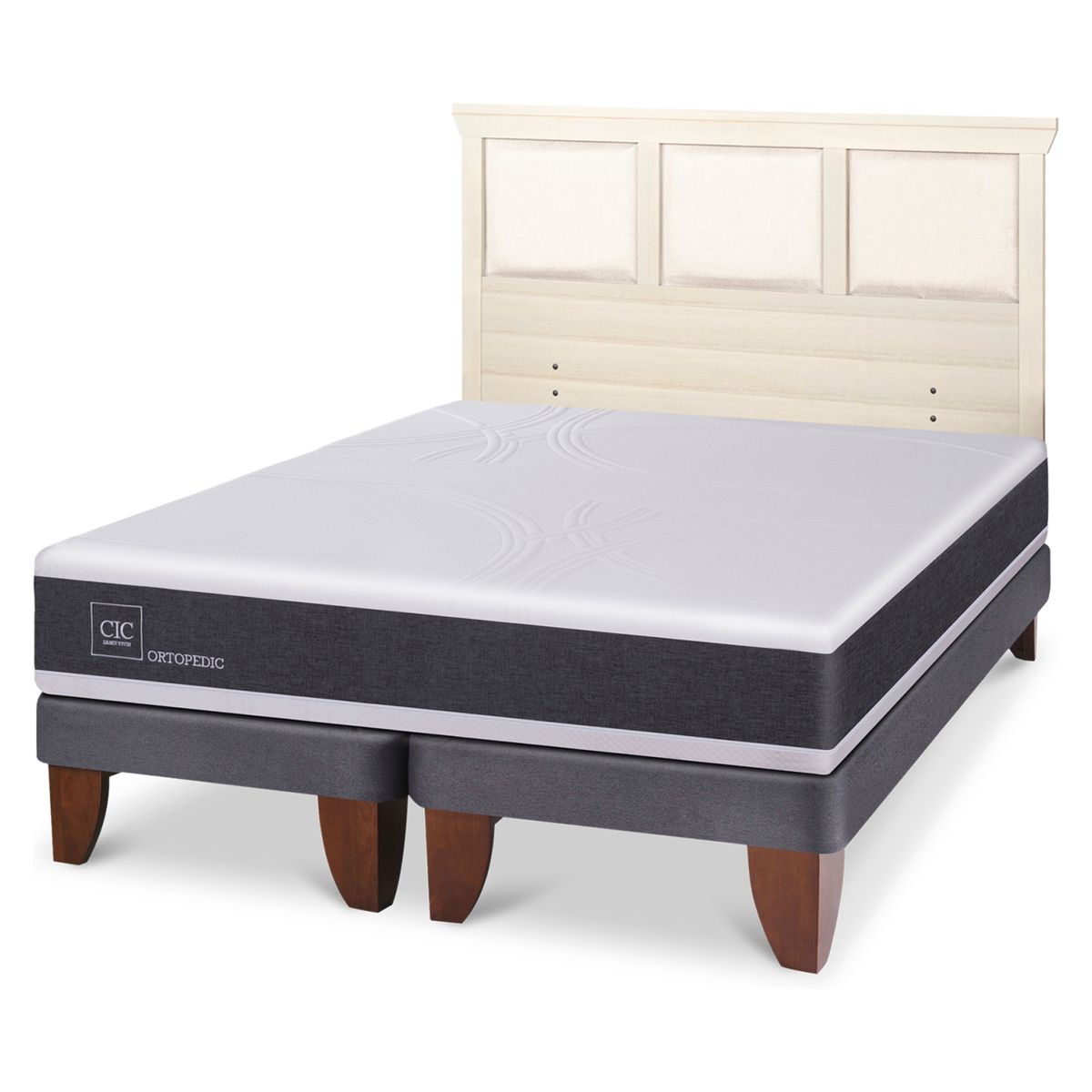 CIC - Cama Europea Ortopedic King + Respaldo Cic