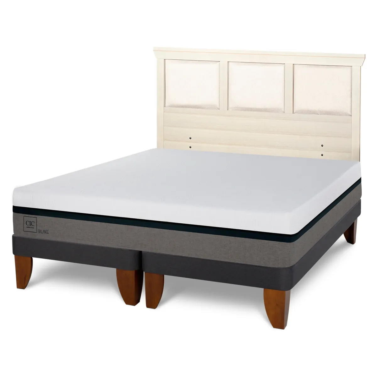 CIC - Cama Europea Balance 2 Plazas + Respaldo Cic