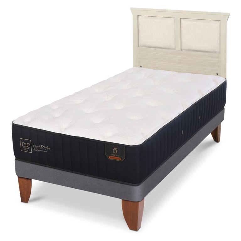 CIC Cama Europea Premium 1.5 Plazas + Respaldo