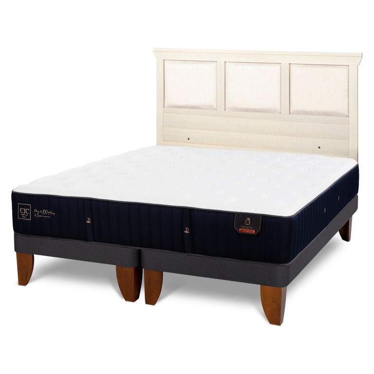 CIC Cama Europea Premium 2 Plazas + Respaldo
