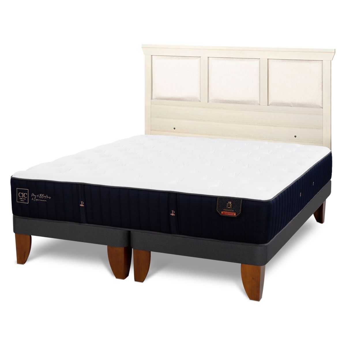 CIC - Cama Europea G Premium King + Respaldo Cic