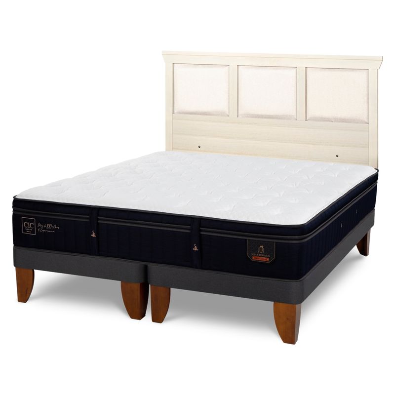 CIC - Cama Europea S Premium 2 Plazas + Respaldo Cic