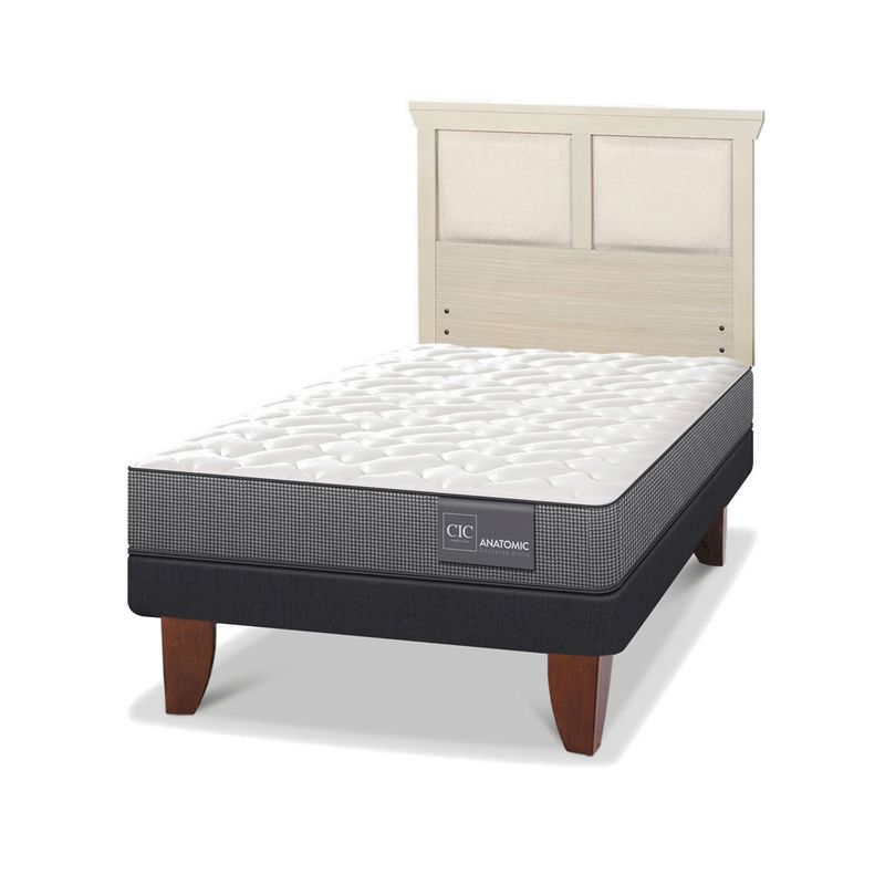 CIC - Cama Europea Anatomic 1.5 Plazas + Respaldo Cic