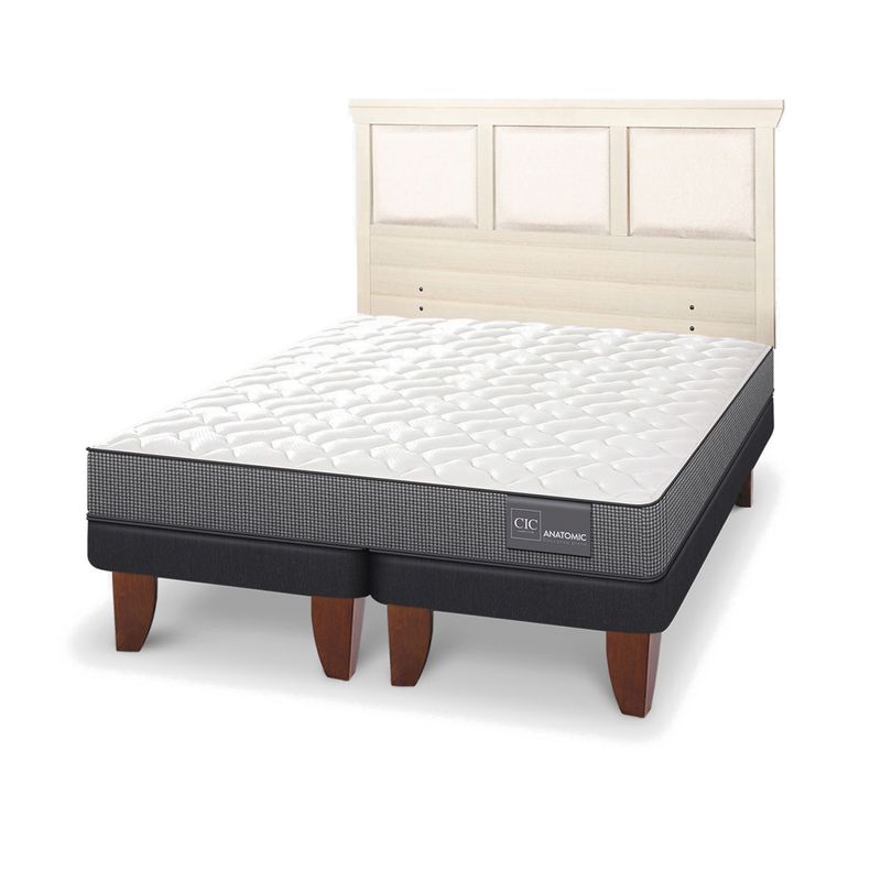 CIC - Cama Europea Anatomic 2 Plazas + Respaldo Cic
