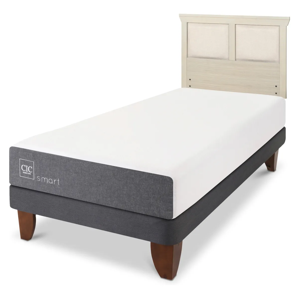 CIC - Cama Europea Smart 1 Plaza + Respaldo Cic