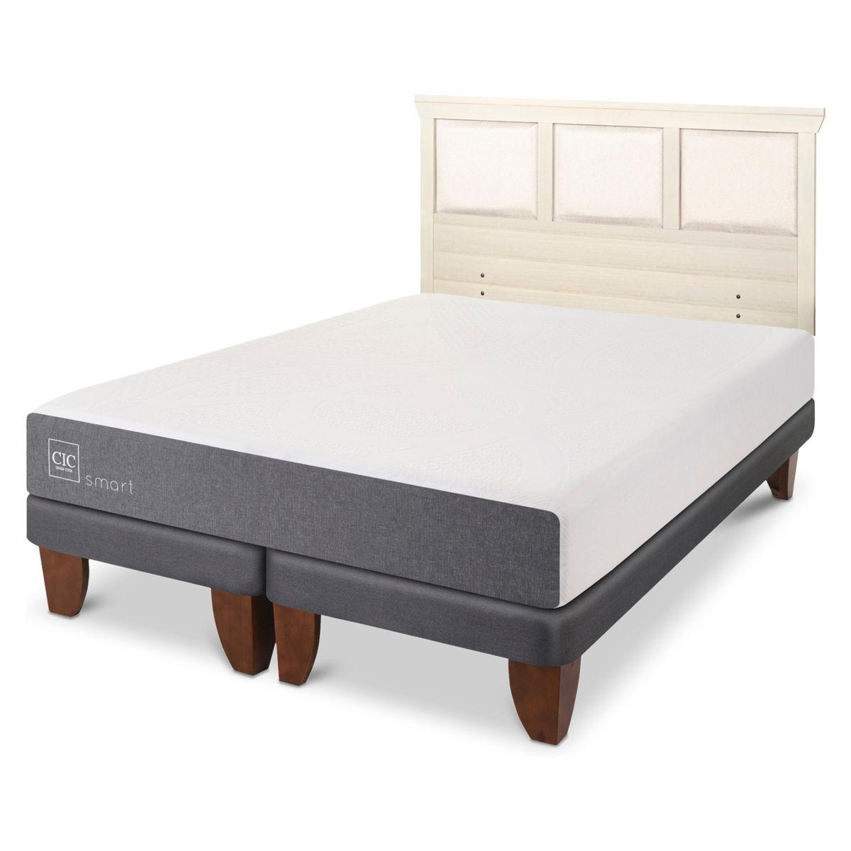 CIC - Cama Europea Smart 2 Plazas + Respaldo Cic
