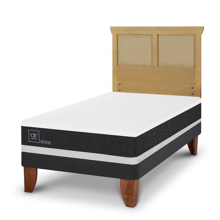 CIC Cama Europea Ortopedic 1.5 Plazas + Respaldo