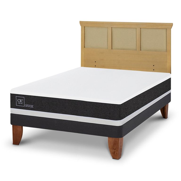 CIC Cama Europea Ortopedic 2 Plazas + Respaldo