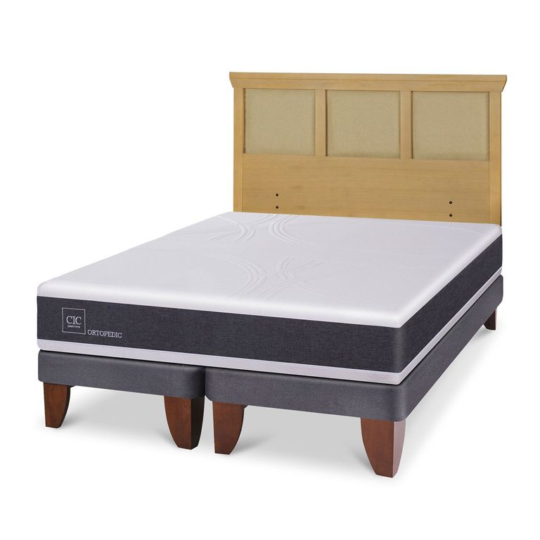 CIC Cama Europea Ortopedic 2 Plazas + Respaldo