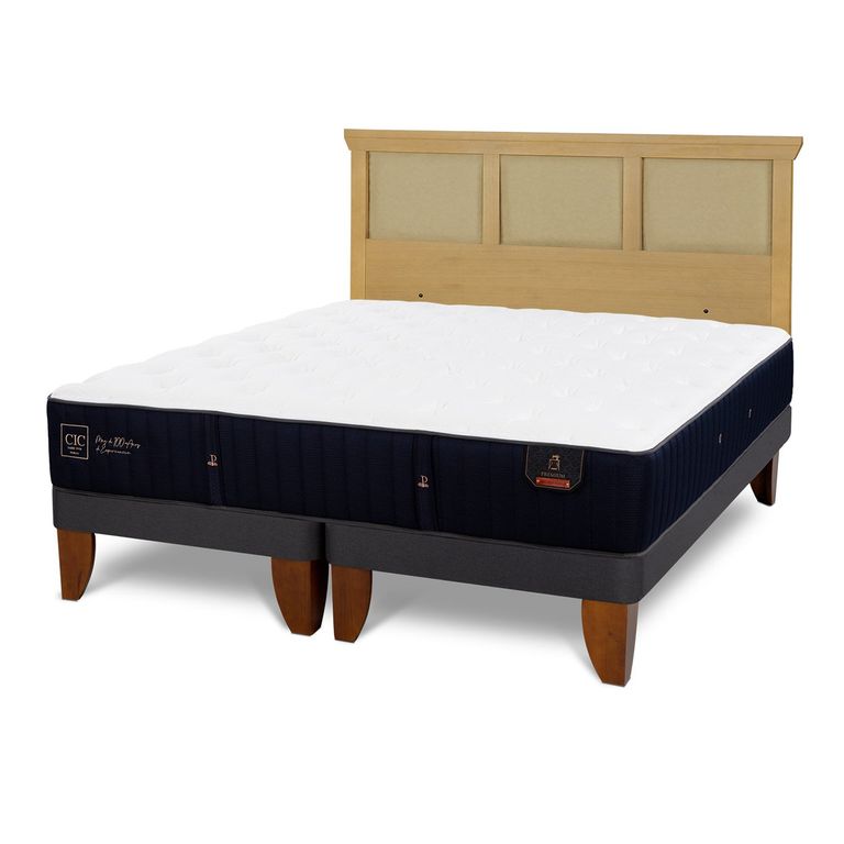 CIC Cama Europea Premium 2 Plazas + Respaldo