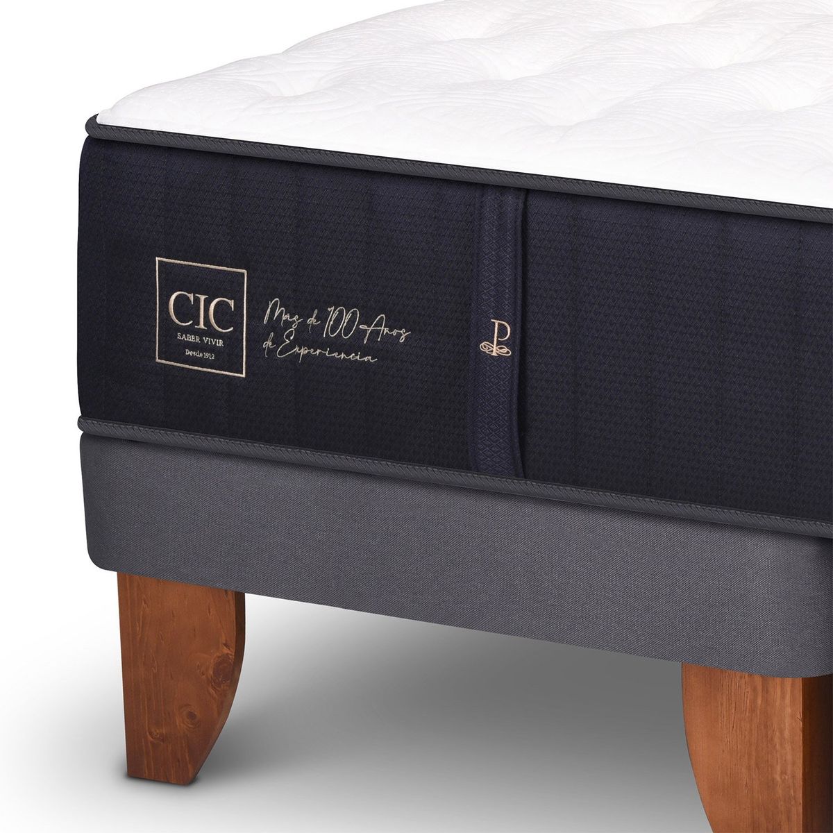 CIC - Cama Europea Premium 2 Plazas + Respaldo Cic