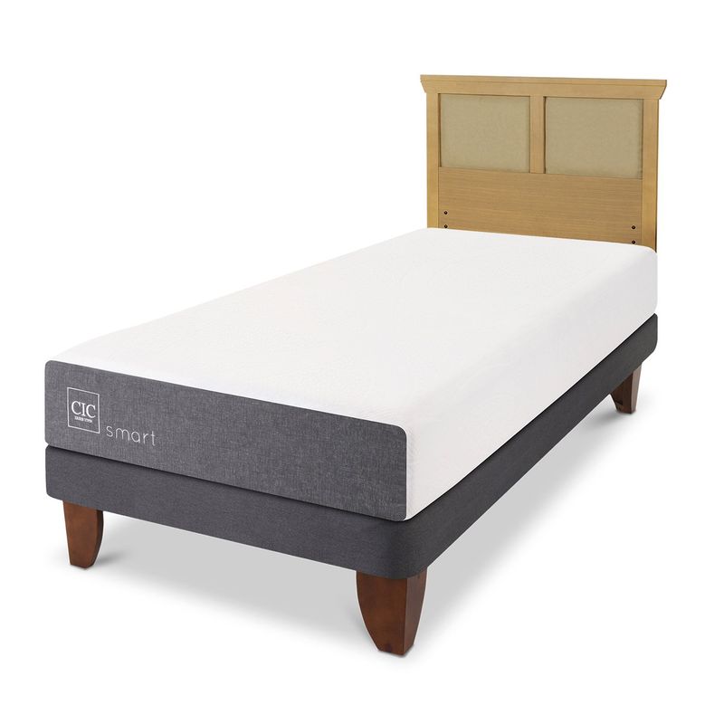 CIC - Cama Europea Smart 1 Plaza + Respaldo Cic