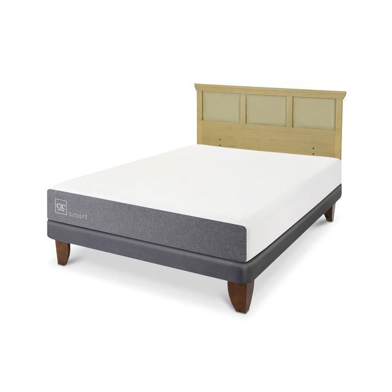 CIC Cama Europea Smart 2 Plazas + Respaldo