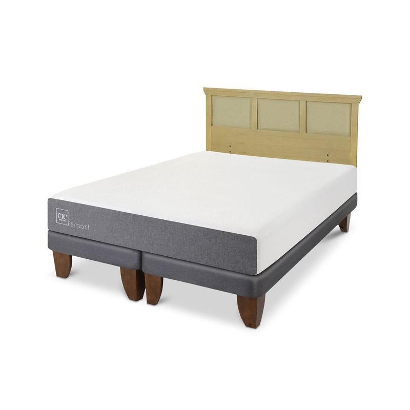 CIC - Cama Europea Smart 2 Plazas + Respaldo Cic