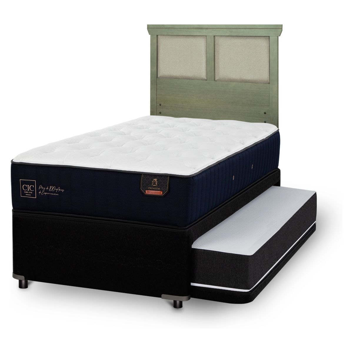 CIC - Cama Nido Premium 1.5 plazas x 2.00 mt + Respaldo Cic