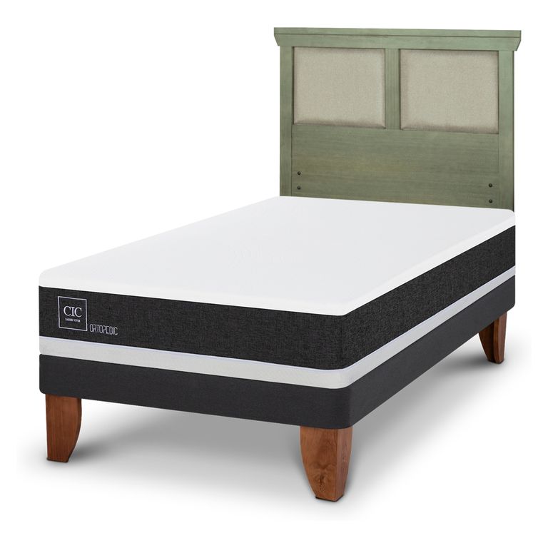 CIC Cama Europea Ortopedic 1.5 Plazas + Respaldo