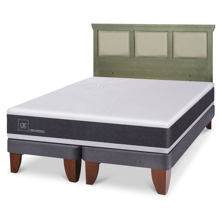 CIC Cama Europea Ortopedic 2 Plazas + Respaldo