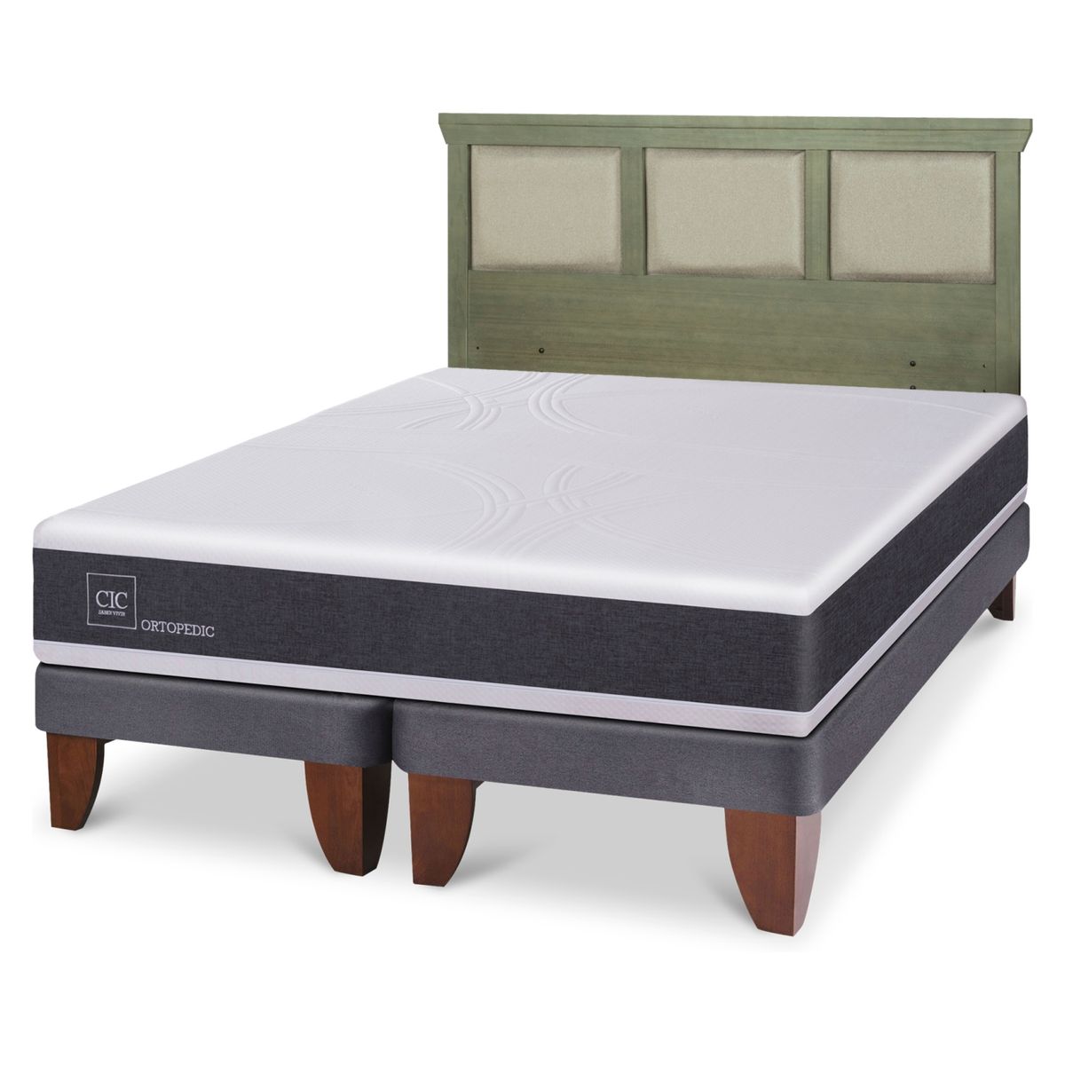 CIC - Cama Europea Ortopedic 2 Plazas + Respaldo Cic