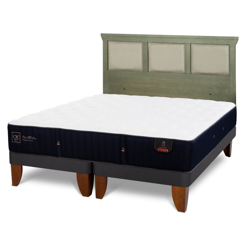 CIC - Cama Europea Premium 2 Plazas + Respaldo Cic