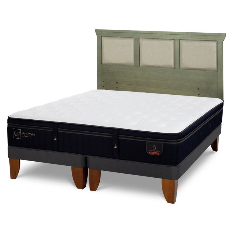 CIC - Cama Europea S Premium 2 Plazas + Respaldo Cic